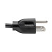 Tripp Lite Universal Computer Power Cord Lead Cable, 10A, 18AWG (NEMA 5-15P to IEC-320-C13), 0.31 m (1-ft.)