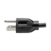 Tripp Lite Universal Computer Power Cord Lead Cable, 10A, 18AWG (NEMA 5-15P to IEC-320-C13), 0.31 m (1-ft.)