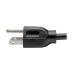 Tripp Lite Universal Computer Power Cord Lead Cable, 10A, 18AWG (NEMA 5-15P to IEC-320-C13), 0.31 m (1-ft.)