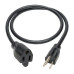 Tripp Lite Standard Power Extension Cord, 13A, 16AWG (NEMA 5-15P to NEMA 5-15R), 3-ft.