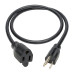 Tripp Lite Standard Power Extension Cord, 13A, 16AWG (NEMA 5-15P to NEMA 5-15R), 3-ft.