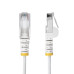 StarTech.com 1ft White Slim CAT6 Ethernet Cable, Snagless, 100W PoE, UTP, LSZH, 28AWG Bare Copper Wire, Slim RJ45 Network Patch Cord w/Strain Reliefs, Fluke Tested