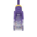 StarTech.com 1ft Purple Slim CAT6 Ethernet Cable, Snagless, 100W PoE, UTP, LSZH, 28AWG Bare Copper Wire, Slim RJ45 Network Patch Cord w/Strain Reliefs, Fluke Tested