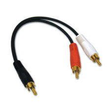 C2G Value Series RCA Plug/RCA Plug x 2 Y-Cable audio cable 0.152 m Black