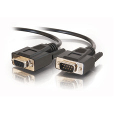 C2G 10ft DB9 M/F Extension Cable - Black serial cable 3 m