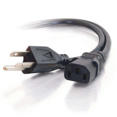 C2G 6ft Universal 16 AWG Power Cord (IEC320C13 to NEMA 5-15P) Black 1.82 m