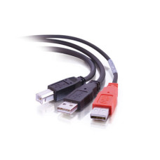 C2G USB 2.0 B Male -> 2 USB A Male Y-Cable USB cable 1.8 m USB B 2 x USB A Black
