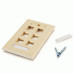 C2G 6-Port Multimedia Keystone Wall Plate - Ivory