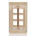 C2G 6-Port Multimedia Keystone Wall Plate - Ivory