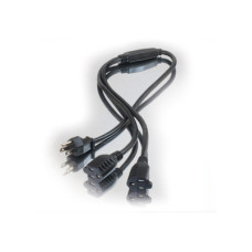 C2G 3ft 1-to-2 18 AWG Power Cord Splitter Black 0.91 m