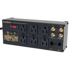 Tripp Lite ISOBAR6DBS surge protector Black 6 AC outlet(s) 120 V 1.83 m