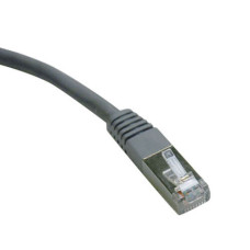 Tripp Lite N125-007-GY Cat6 Gigabit Molded Shielded (FTP) Ethernet Cable (RJ45 M/M), PoE, Gray, 7 ft. (2.13 m)