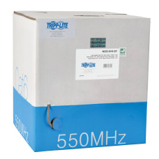 Tripp Lite N222-01K-GY Cat6 Gigabit Solid Core UTP PVC Bulk Ethernet Cable, Gray, 1000 ft. (304.8 m), TAA