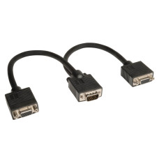 Tripp Lite P516-001 VGA Monitor Y Splitter Cable (HD15 M/2xF), 1 ft. (0.31 m)