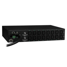 Tripp Lite 5.8kW Single-Phase Switched PDU, 208/240V Outlets (16 C13), L6-30P Input, 3.66 m (12-ft.) Cord, 2U Rack-Mount