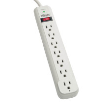 Tripp Lite Protect It! 7-Outlet Surge Protector, 6-ft. Cord, 1080 Joules - Accommodates 1 Transformer