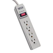 Tripp Lite Protect It! 4-Outlet Home Computer Surge Protector Strip, 4-ft Cord, 450 Joules