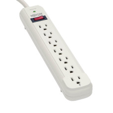 Tripp Lite Protect It! 7-Outlet Surge Protector, 25-ft. Cord, 1080 Joules, Light Gray Housing