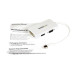 StarTech.com Travel A/V Adapter: 3-in-1 Mini DisplayPort to VGA DVI or HDMI Converter - White