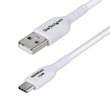 StarTech.com 10ft (3m) USB-A to USB-C Charging Cable, Charge & Sync, 3A, USB 2.0, TPE Jacket - White USB Charging Cord