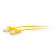 C2G 0.3m Cat6a Snagless Unshielded (UTP) Slim Ethernet Patch Cable - Yellow
