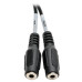 Tripp Lite P318-06N-MFF 3.5 mm 3-Position to 3.5 mm 4-Position Audio Headset Splitter Adapter Cable (2xF/M), 6 in. (15.2 cm)