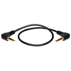 Tripp Lite P312-001-2RA 3.5mm Mini Stereo Audio Cable with two Right-Angle plugs (M/M), 1 ft. (0.31 m)