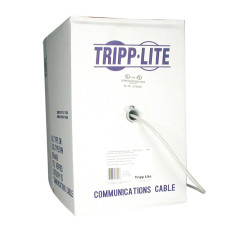 Tripp Lite N028-01K-GY Cat5e 350 MHz Solid Core Outdoor-Rated (UTP) PVC Bulk Ethernet Cable, PoE - Gray, 1000 ft. (304.8 m)