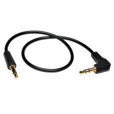 Tripp Lite P312-003-RA 3.5mm Mini Stereo Audio Cable with one Right-Angle plug (M/M), 3 ft. (0.91 m)