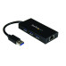 StarTech.com 3-Port Portable USB 3.0 Hub plus Gigabit Ethernet - Aluminum with Built-in Cable~3-Port Portable USB 3.0 Hub plus Gigabit Ethernet - 5Gbps - Aluminum with Built-in Cable
