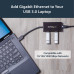 StarTech.com 3-Port Portable USB 3.0 Hub plus Gigabit Ethernet - Aluminum with Built-in Cable~3-Port Portable USB 3.0 Hub plus Gigabit Ethernet - 5Gbps - Aluminum with Built-in Cable