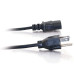 C2G 8ft Universal 16 AWG Power Cord (IEC320C13 -> NEMA 5-15P) Black 2.4 m