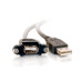 C2G 1ft USB 2.0 A Male to A Female Panel Mount Cable USB cable 0.3 m USB A Black
