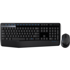 Logitech MK345 keyboard Mouse included RF Wireless QWERTY Black, Blue