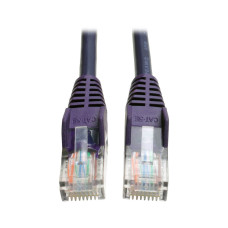 Tripp Lite N001-005-PU Cat5e 350 MHz Snagless Molded (UTP) Ethernet Cable (RJ45 M/M), PoE - Purple, 5 ft. (1.52 m)