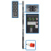 Tripp Lite PDU3XMV6G32 3-Phase Local Metered PDU, 23kW, 42 208-240V outlets (36 C13, 6 C19), IEC309 32A Red (3P+N+E) 360-415V Input, 0u vertical, TAA