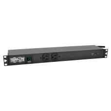 Tripp Lite 1.44kW Single-Phase Metered PDU + Isobar Surge Suppression, 3840 Joules, 120V Outlets (14 5-15R), 5-15P, 15ft Cord, 1U Rack-Mount