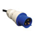 Tripp Lite PDUH32HV19 7.7kW Single-Phase 200-240V Basic PDU, 4 C19 Outlets, IEC 309 32A Blue Input, 3.6 m Cord, 1U Rack-Mount