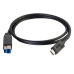 C2G 6ft, USB 3.0 Type C, USB B USB cable 1.8288 m USB 3.2 Gen 1 (3.1 Gen 1) USB C Black