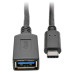 Tripp Lite U428-06N-F USB-C to USB-A Adapter (M/F), USB 3.2 Gen 1 (5 Gbps), Thunderbolt 3 Compatible, 6-in. (15.24 cm)