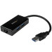 StarTech.com USB to Ethernet Adapter, USB 3.0 to 10/100/1000 Gigabit Ethernet LAN Converter for Laptops, 11.8in/30cm Attached Cable, USB to RJ45 Adapter, NIC Adapter, USB Network Adapter