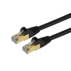 StarTech.com 10ft CAT6a Ethernet Cable - 10 Gigabit Shielded Snagless RJ45 100W PoE Patch Cord - 10GbE STP Network Cable w/Strain Relief - Black Fluke Tested/Wiring is UL Certified/TIA