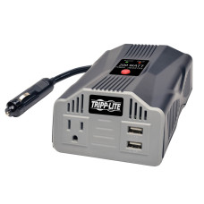 Tripp Lite 200W PowerVerter Ultra-Compact Car Inverter with Outlet and 2 USB Charging Ports