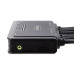 StarTech.com 2-Port Dual-Monitor HDMI Cable KVM Switch, 4K 60Hz, Compact KVM with 5ft/1.5m USB-A/HDMI/Audio Integrated Cables, Bus Powered - Remote Push Button/Hotkey Switching