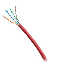 C2G 1000ft (304.8m) TAA-Compliant Cat6 Bulk Unshielded (UTP) Ethernet Network Cable with Solid Conductors-Riser CMR-Rated - Red