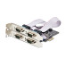 StarTech.com 4-Port Serial PCIe Card, Quad-Port PCI Express to RS232/RS422/RS485 (DB9) Serial Card, Low-Profile Bracket Incl., 16C1050 UART, Windows/Linux, TAA Compliant - Level-4 ESD Protection