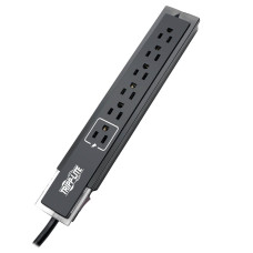 Tripp Lite TLP606SSTELB surge protector Black 6 AC outlet(s) 120 V 1.829 m
