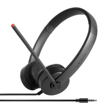 Lenovo Stereo Analog Headset Wired Head-band Office/Call center Black