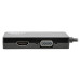 Tripp Lite P137-06N-HDV-4K Keyspan Mini DisplayPort to VGA/DVI/HDMI All-in-One Video Converter Adapter, 4K 30Hz HDMI, DP1.2, Black, 6-in. (15.24 cm)