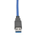 Tripp Lite USB 3.0 SuperSpeed Panel-Mount Type-A Extension Cable (M/F), 0.31 m (1-ft.)